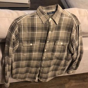 Warm Plaid Polo Button down